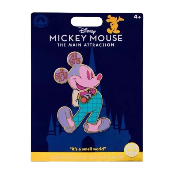 Disney Parks Mickey Mouse Main Attraction It’s A Small World Limited Release Pin - Picture 6 of 6